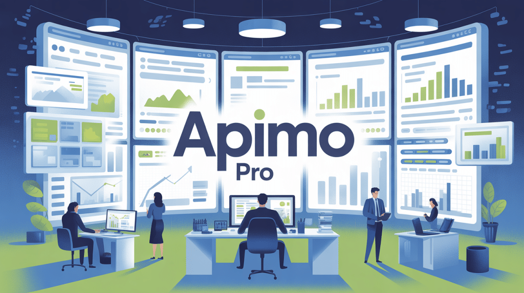 Apimo Pro logiciel immobilier agence moderne écrans