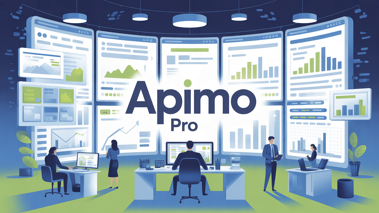Apimo Pro logiciel immobilier agence moderne écrans