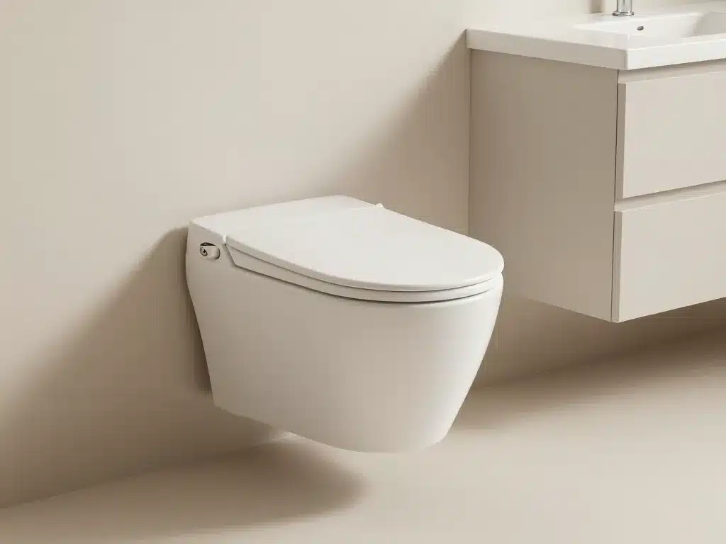 WC suspendu meuble minimaliste et pratique