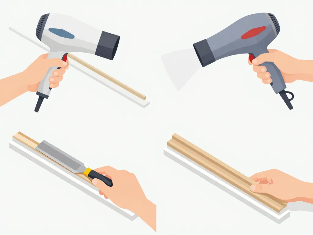 étapes pose et remplacement chant de plan de travail