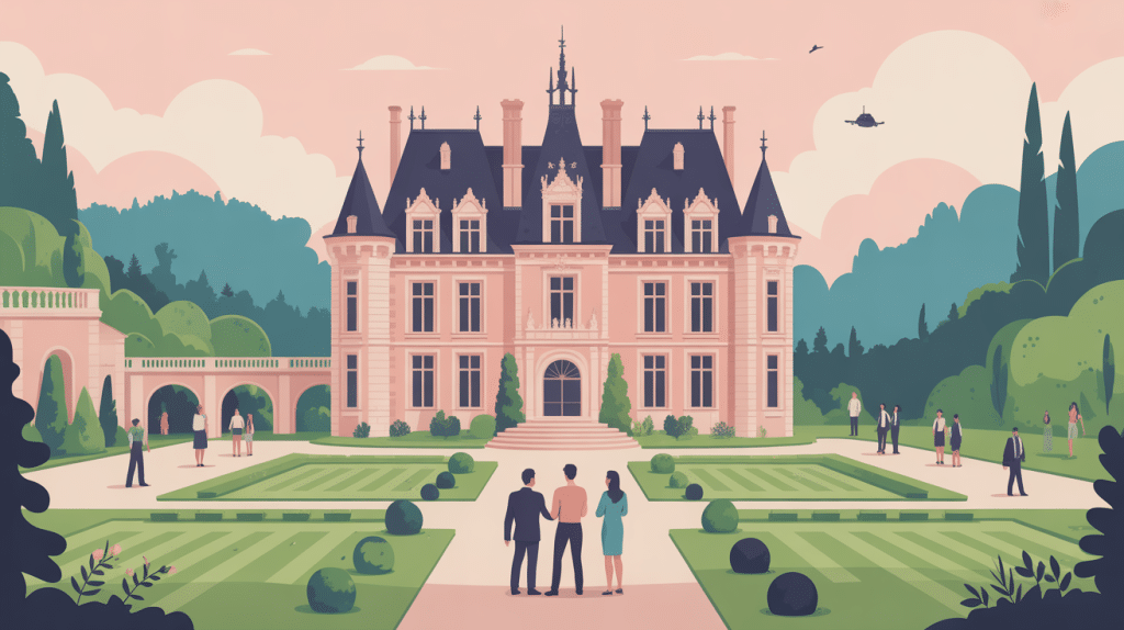 marché chateau a vendre France illustration SEO