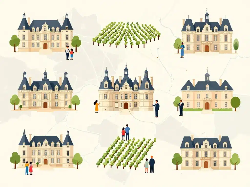 divers types chateau a vendre illustration