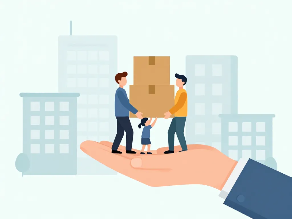 aide au déménagement conseil général soutien famille mains cartons