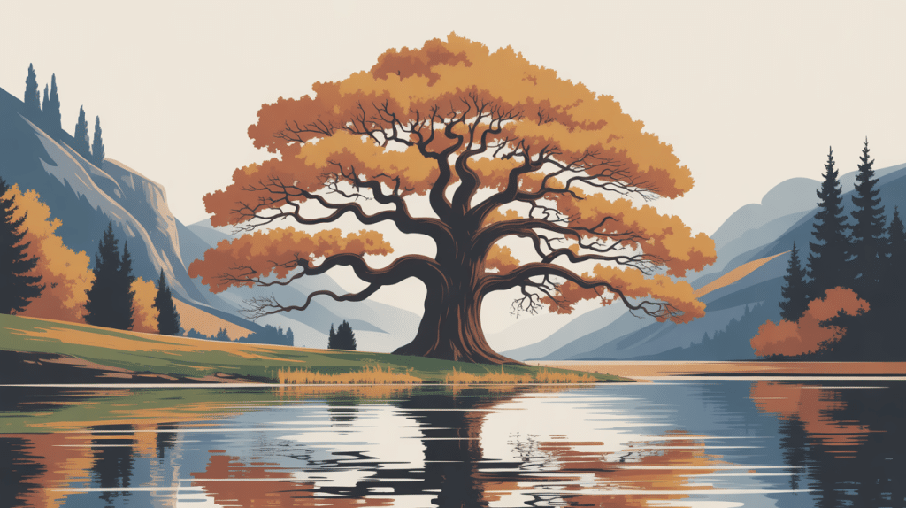 cyprès chauve racines genoux automne bord eau