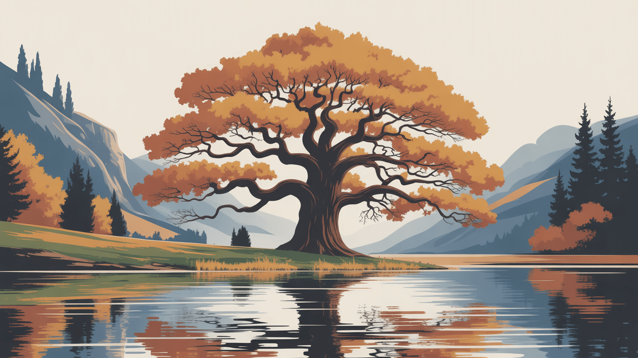 cyprès chauve racines genoux automne bord eau