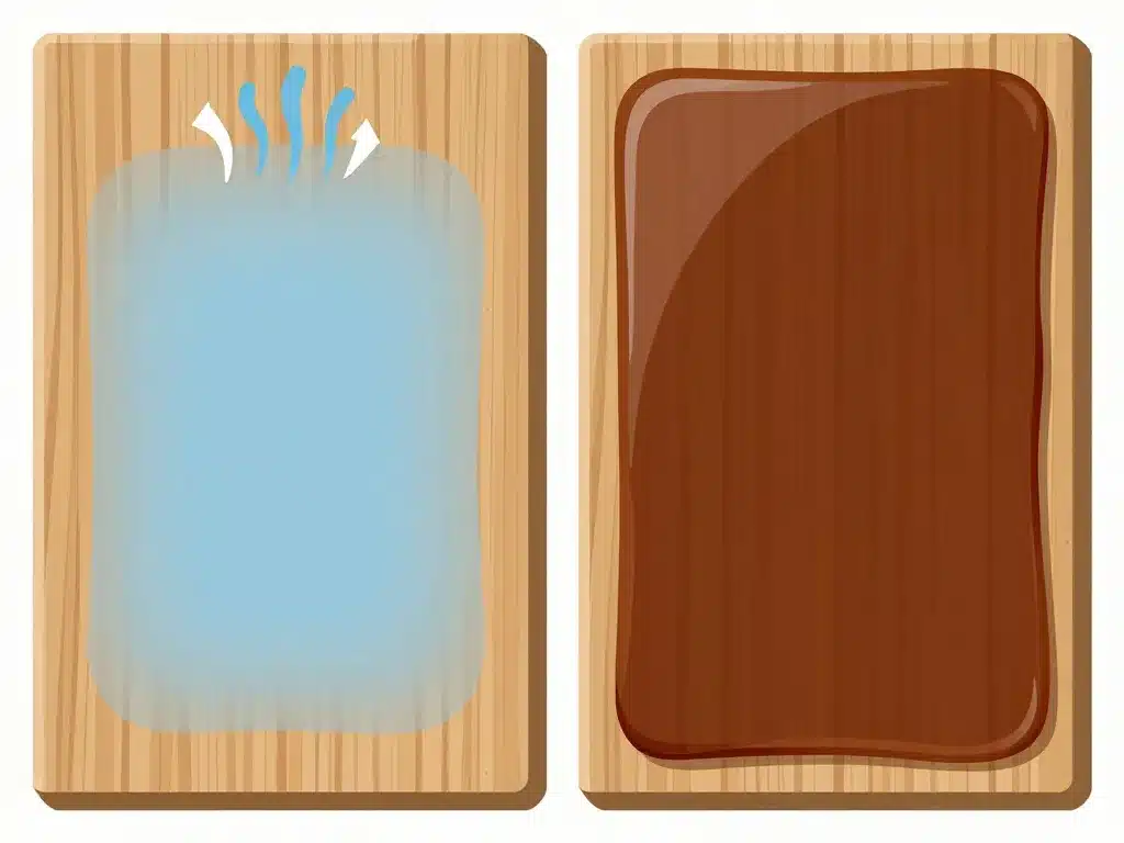 difference entre lasure et vernis illustration concept bois