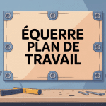 illustration equerre plan de travail stable alignée