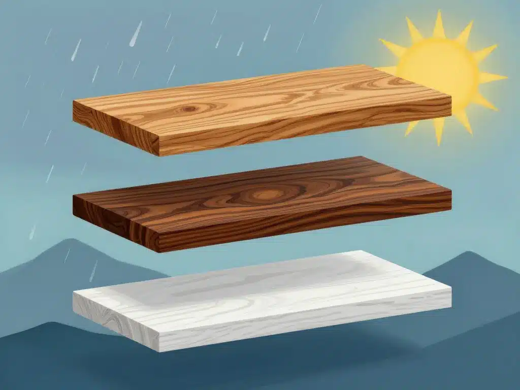 Comparatif espace entre lame de terrasse selon bois et composite, influences météo