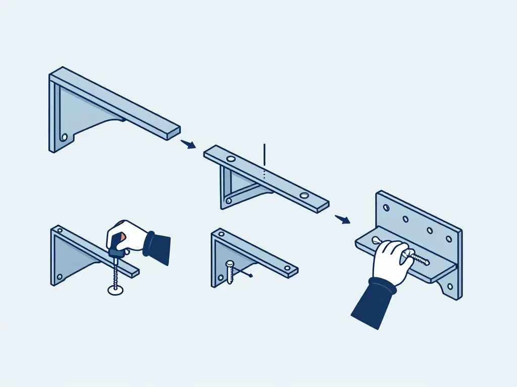 installation equerre plan de travail étape par étape