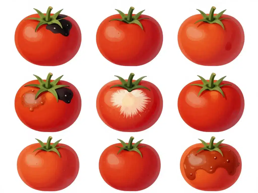 maladies de la tomate photos dégâts sur tomates