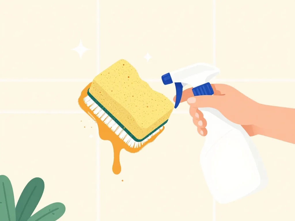 illustration nettoyage trace orange douche