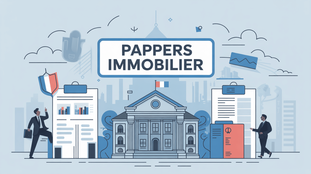 pappers immobilier illustration concept juridique et immobilier