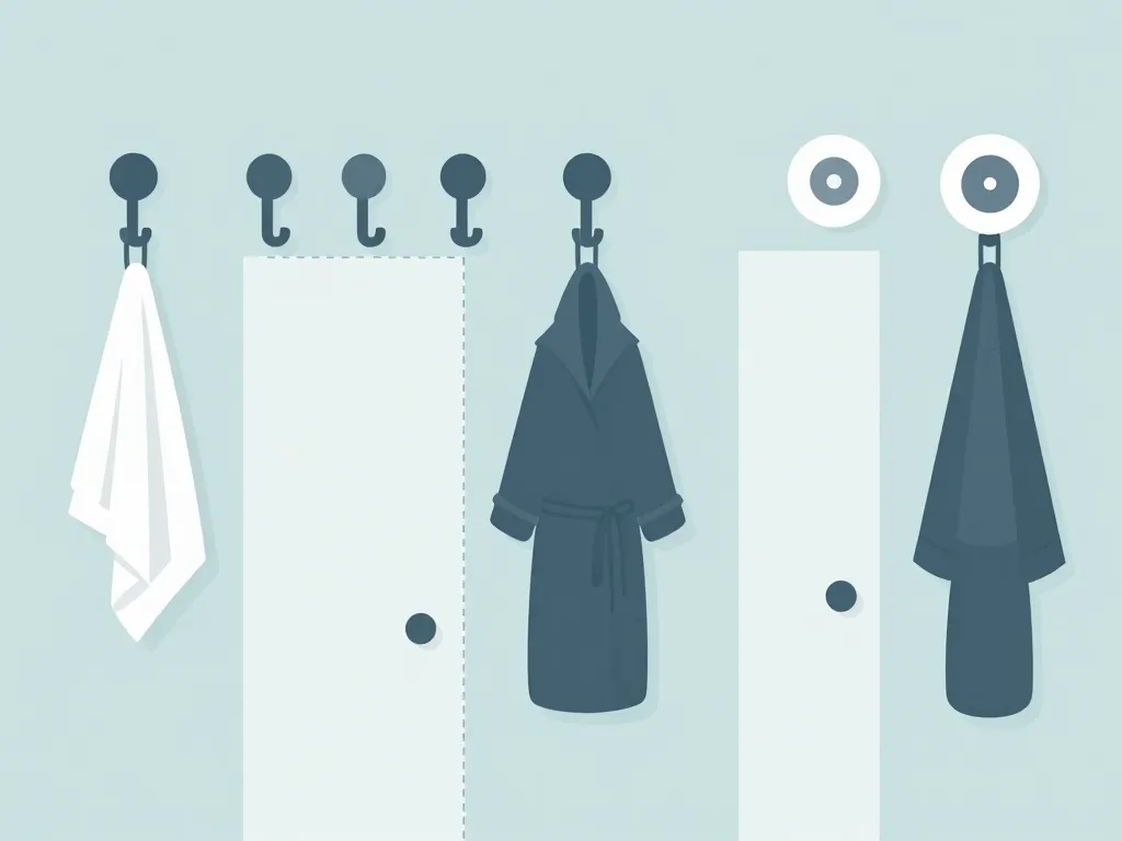 Schéma patere salle de bain emplacement et types