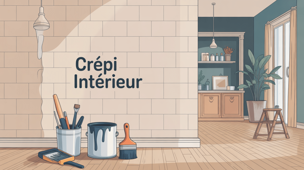 Peinture sur crepis interieur illustration modernisation