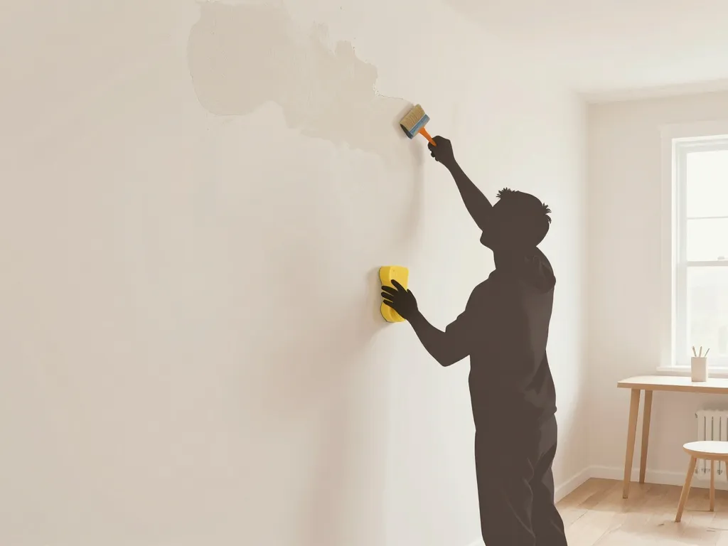 Peinture sur crepis interieur préparation mur outils