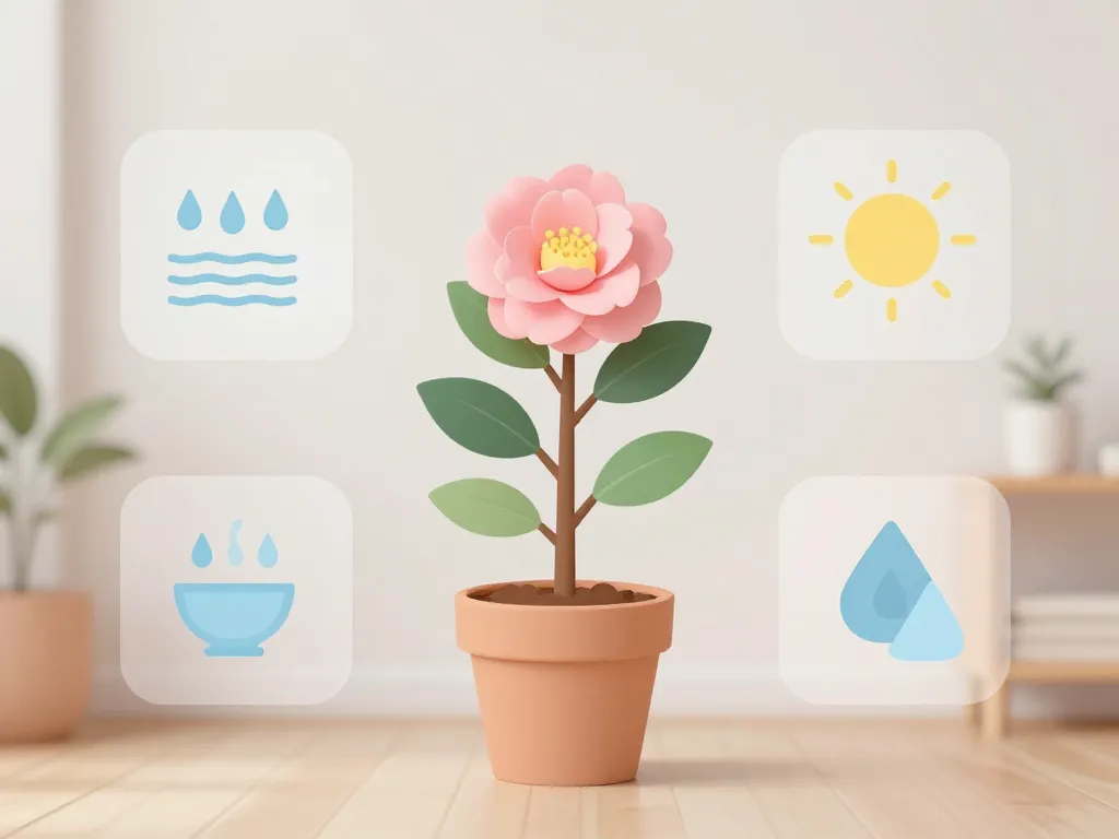 peut on garder un camelia à l'intérieur schéma conditions optimales