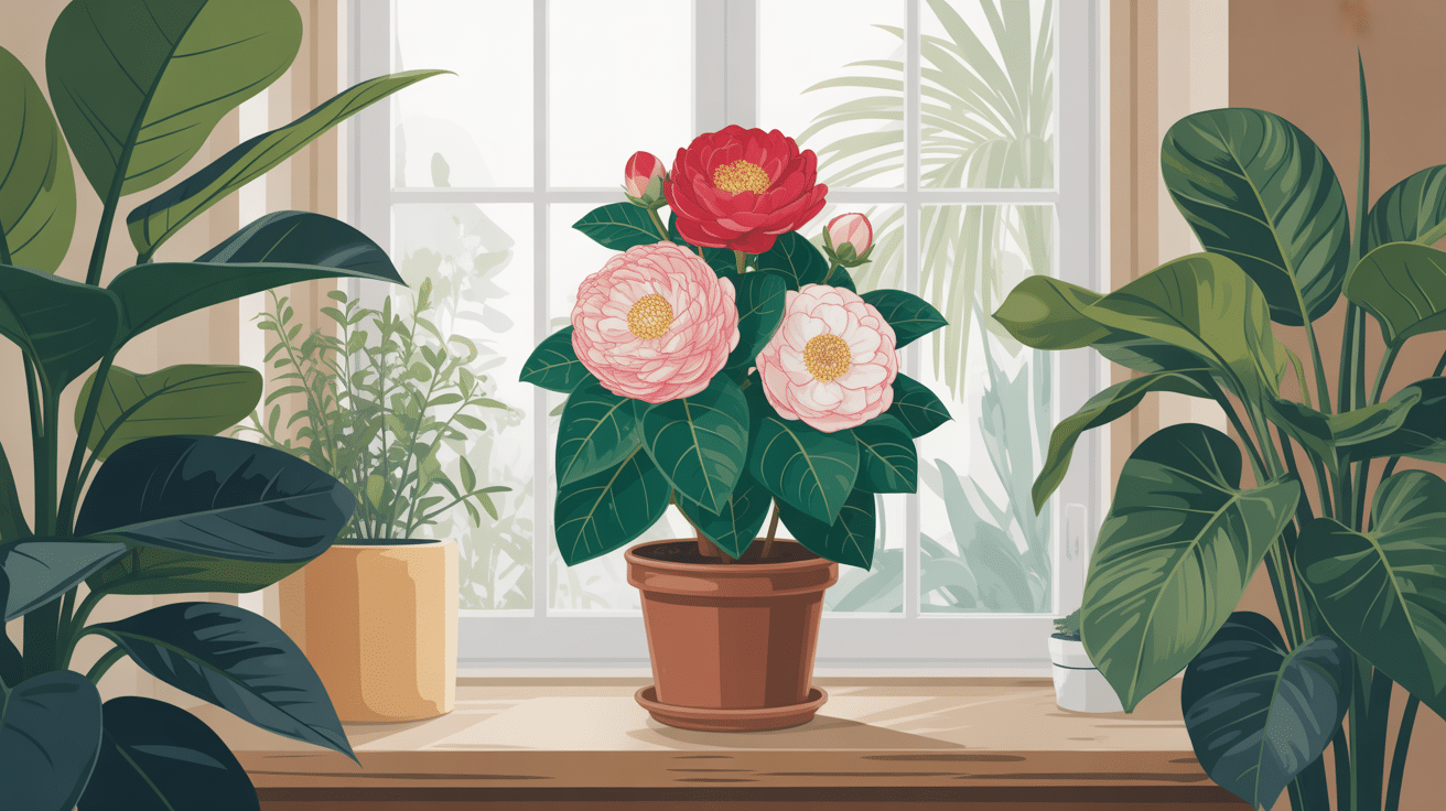 peut on garder un camelia à l'intérieur plante en pot ambiance lumineuse