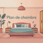 plan chambre vue organisée et harmonieuse