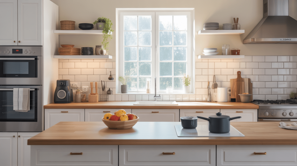 prise plan de travail legrand intégrée cuisine moderne