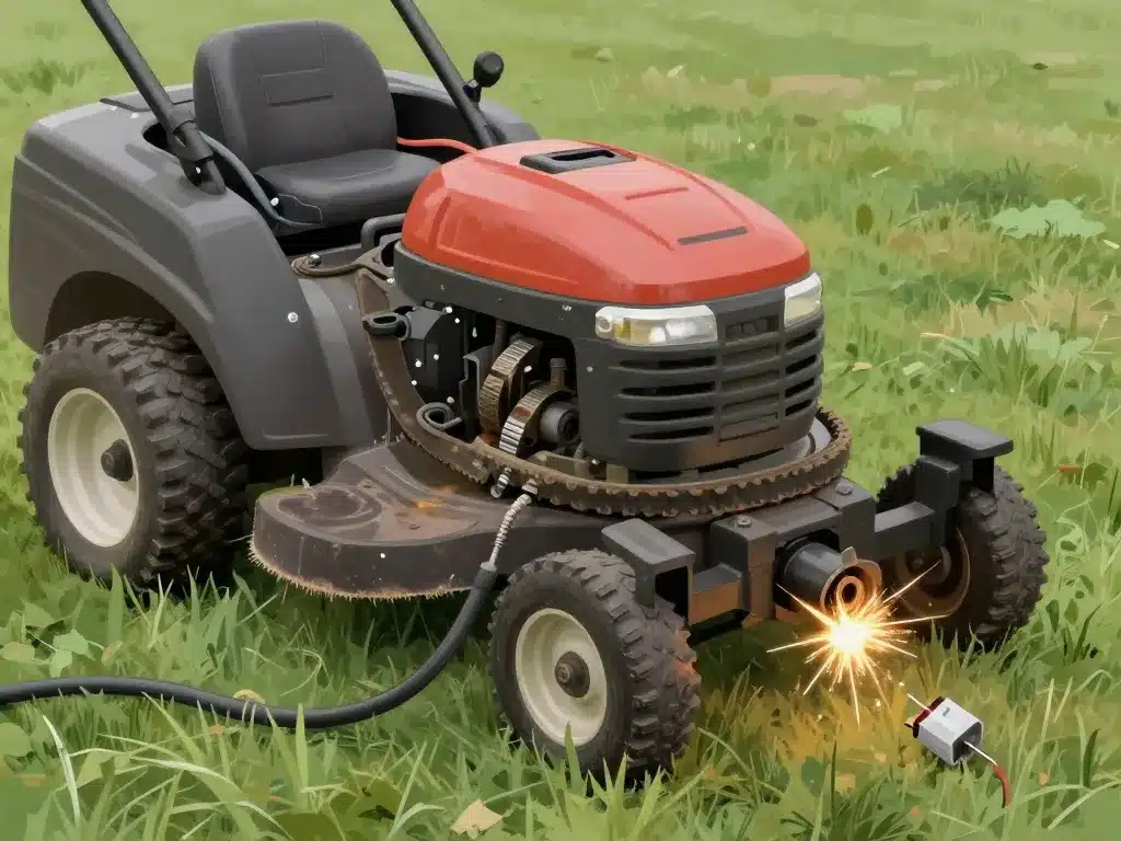 pannes problème enclenchement lame tracteur tondeuse