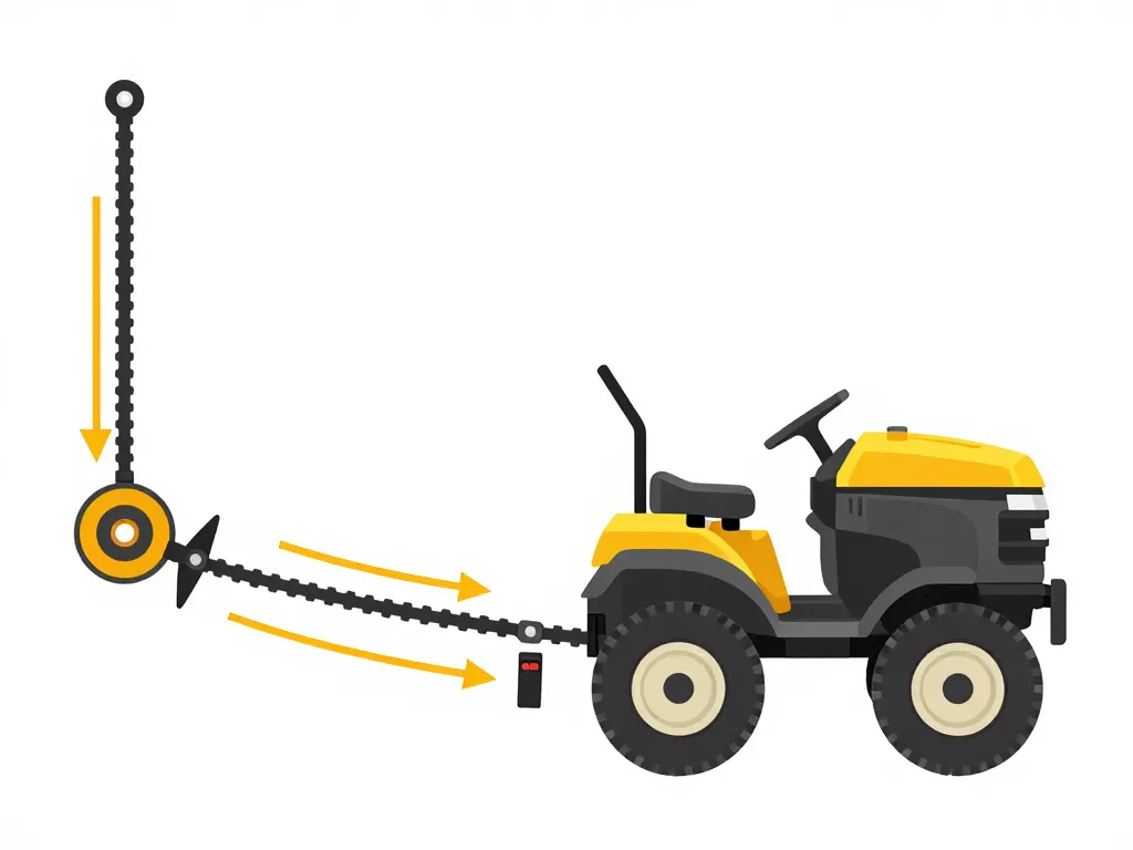 schéma problème enclenchement lame tracteur tondeuse