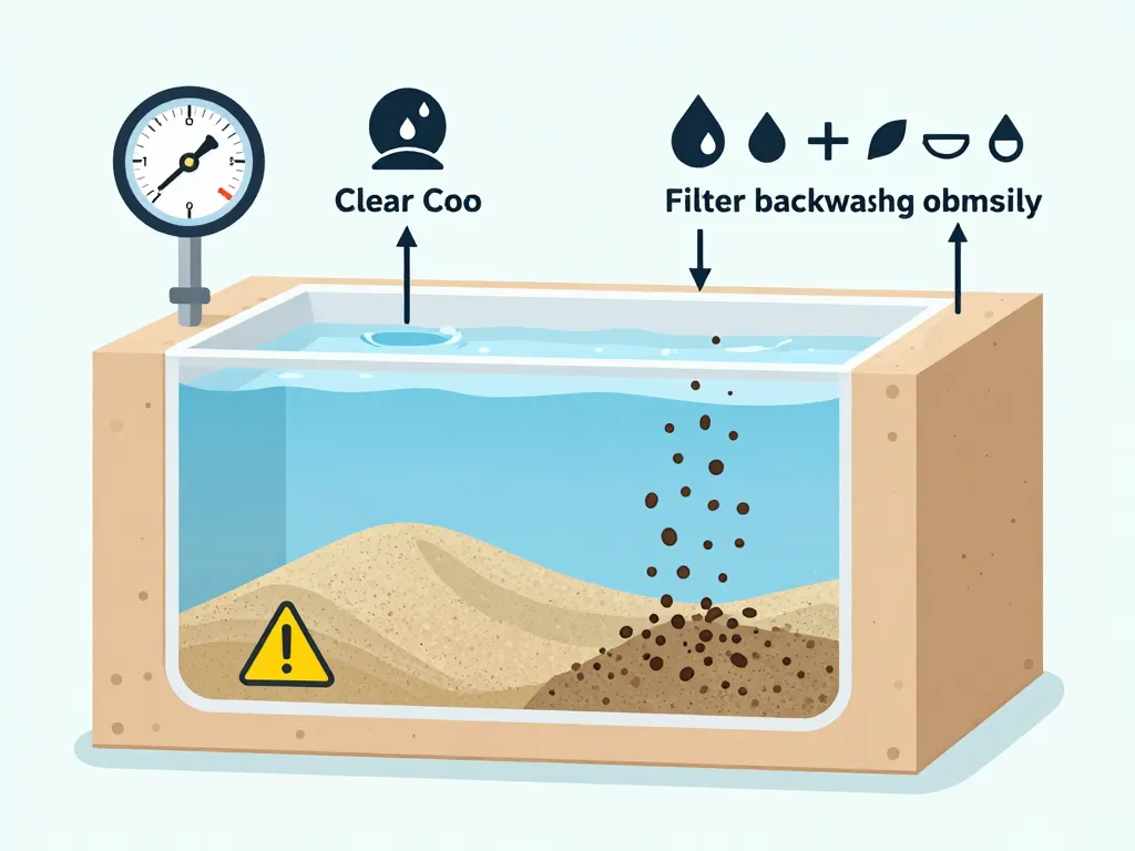 diagramme quand changer sable filtre piscine repères filtres signes