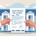 illustration quittance de loyer devant immeuble