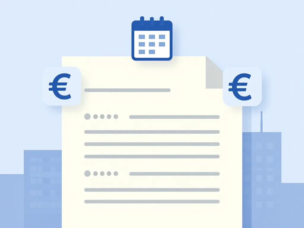 document quittance de loyer mentions légales icônes