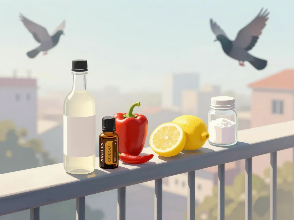Recette de grand-mère pour faire fuir les pigeons ingrédients naturels balcon