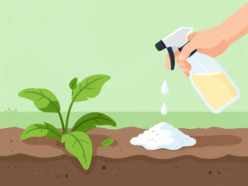 Recette désherbant naturel bicarbonate et vinaigre action sur mauvaises herbes schéma