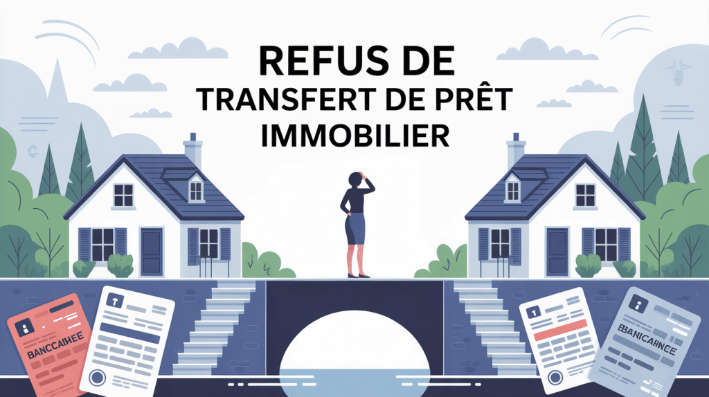 refus transfert de prêt immobilier pont brisé deux maisons