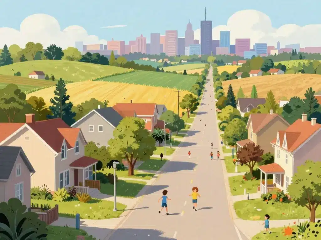 Illustration quartier Rue des Prés vie et immobilier