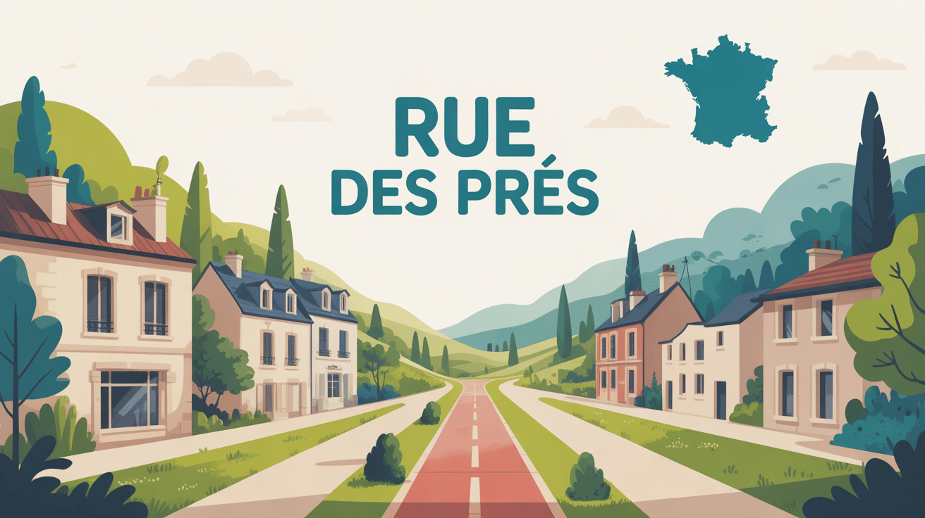 Représentation stylisée Rue des Prés carte France