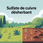 illustration sulfate de cuivre desherbant au jardin risques