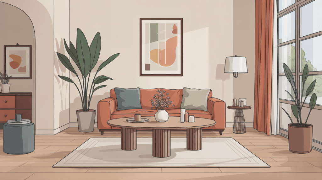 table de salon basse design mise en valeur moderne