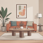 table de salon basse design mise en valeur moderne