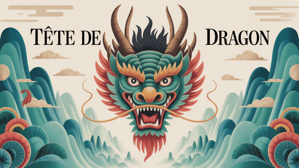 illustration tete de dragon mélange asiatique européen