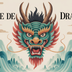 illustration tete de dragon mélange asiatique européen