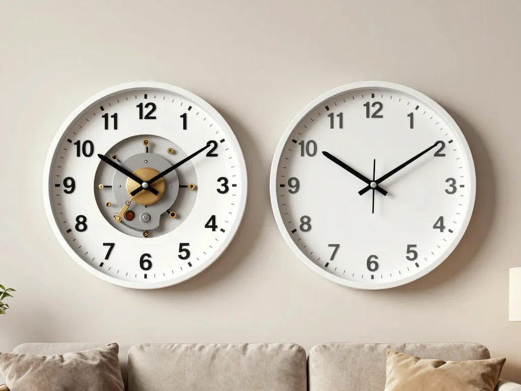 tic tac horloge silencieuse et sonore en décoration intérieure