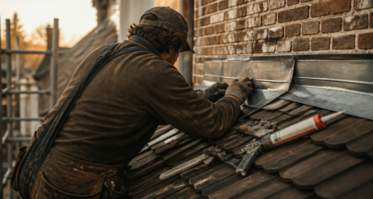 jonction toit mur solin zinc artisan