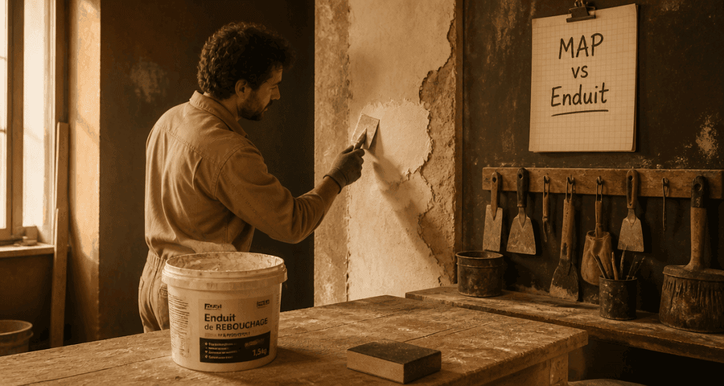 map enduit de rebouchage application artisan