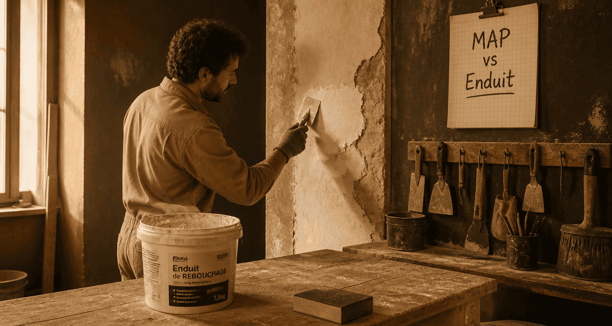 map enduit de rebouchage application artisan