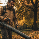 meilleur souffleur thermique utilisé par jardinier dans un parc
