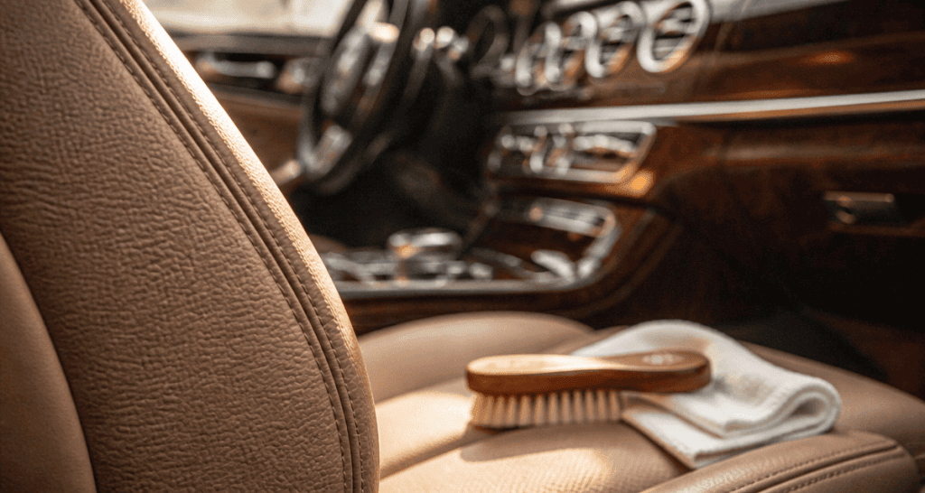 nettoyage du cuir beige voiture siège