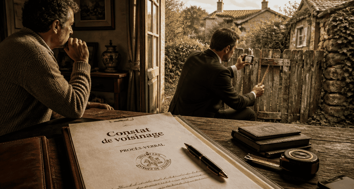 prix constat huissier voisinage clôture