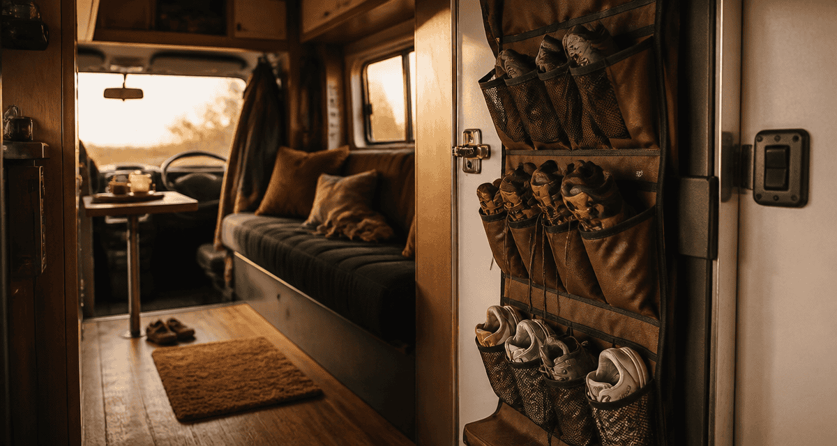 rangement chaussure camping car organiseur suspendu
