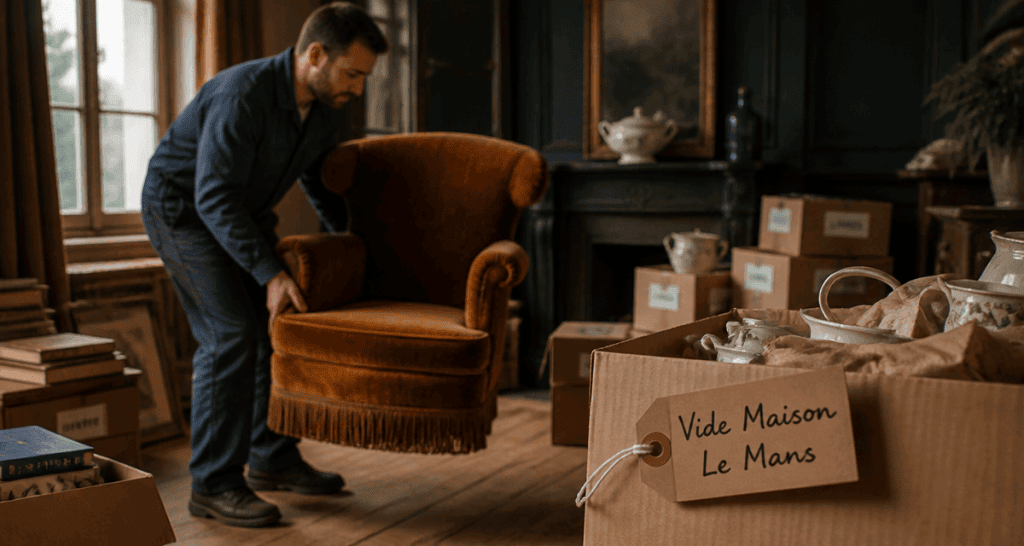vide maison le mans débarras fauteuil