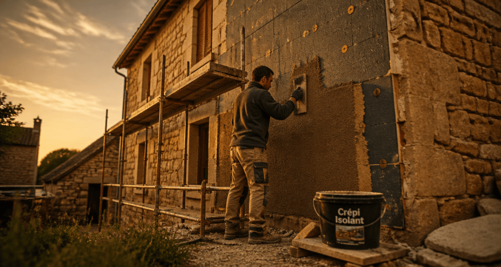 application crepi isolant maison pierre