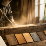 prix aerogommage au m2 artisan sur poutre bois