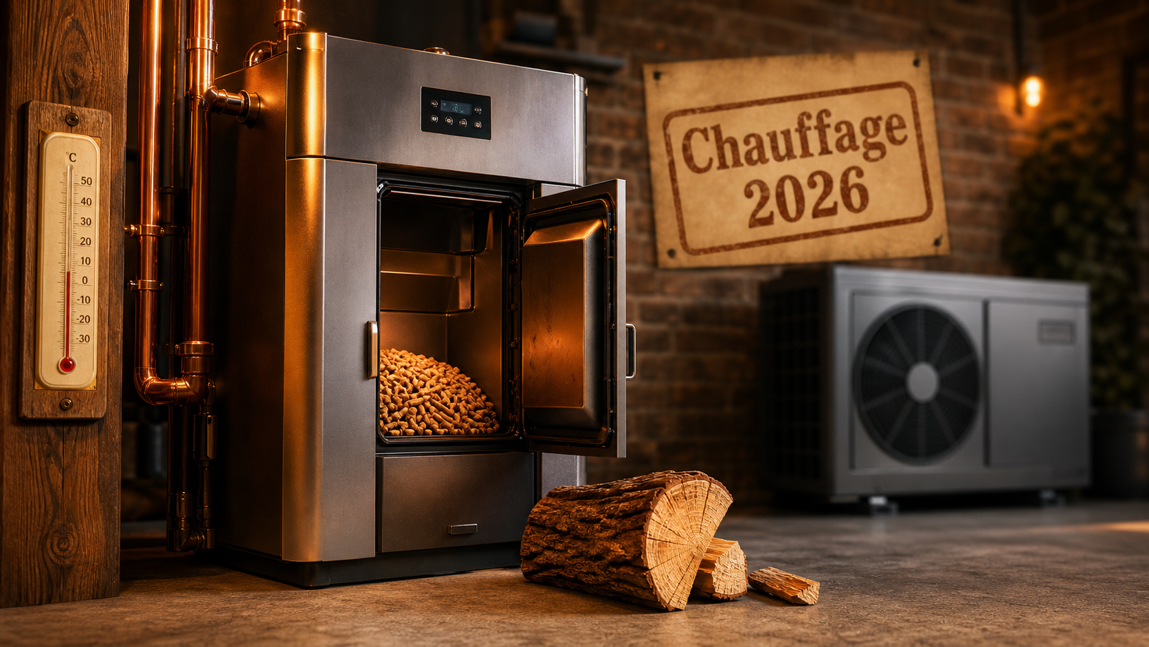 Quel est le chauffage le moins cher en 2026 : chaudière à granulés moderne